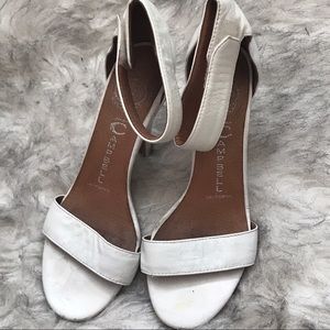 Jeffrey Campbell White Leather Heels